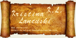 Kristina Lančuški vizit kartica